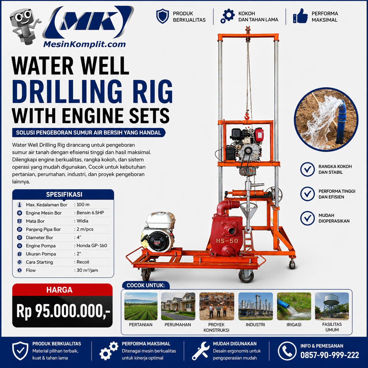 Mesin Sumur Bor 100m (MSK...